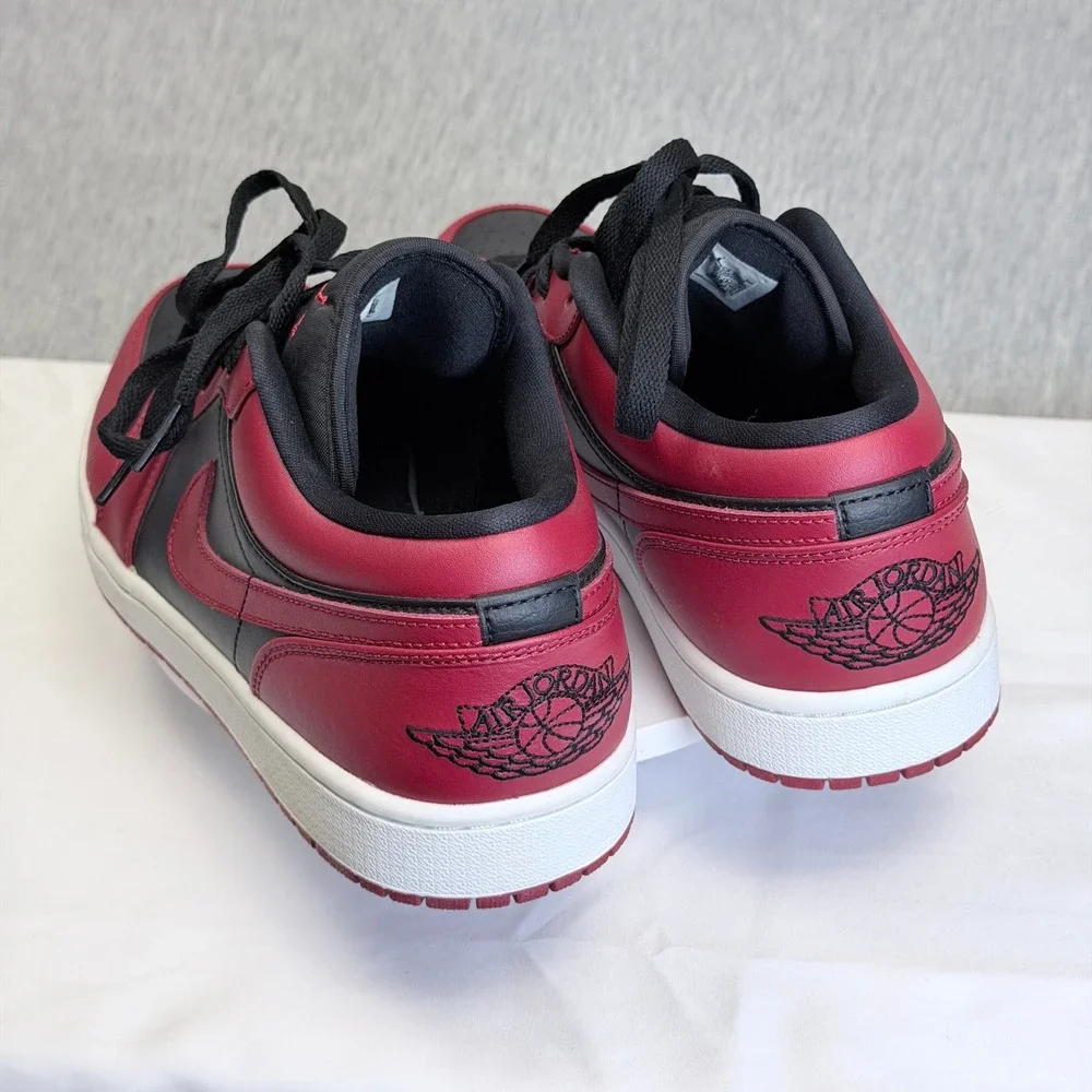 Air Jordan 1 Low Varsity Red Black White Mens Sneakers 553558-606 US 10.5